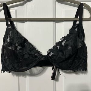 Victoria’s Secret Very Sexy collection unlined bra. 36DD black lace; never worn